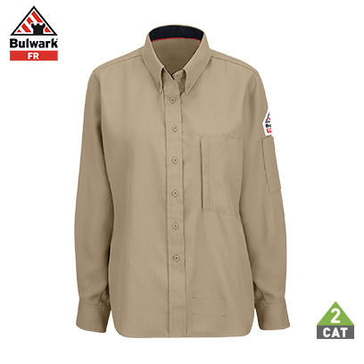 Camisa Ignífuga Mujer de Bulwark FR QS51