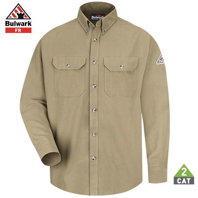 Camisa Hombre Ignífuga Bulwark FR SMU2